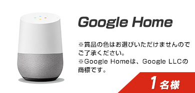 Google Home　1名様